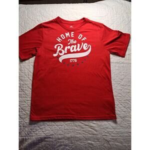 Women's Patriotic Home of the Brave T-Shirt Size XL 14-16